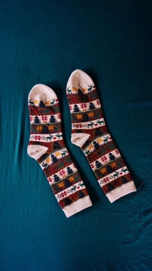 Jacquard nordic winter pattern knit socks